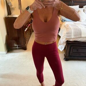 Victoria's Secret Sport Maroon Crop Legging size Small